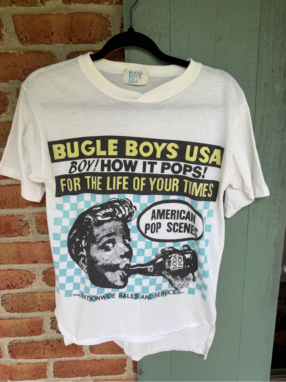 Vintage 90s Bugle Boys USA Graphic T Shirt Collector Item